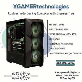 Custom made gaming PC with 12GB GeForce RTX 3060